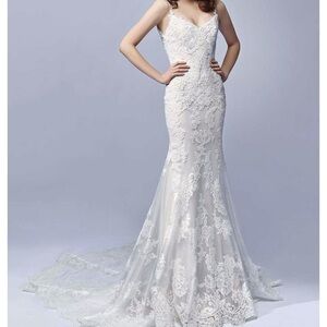 Elegant White Lace Gown